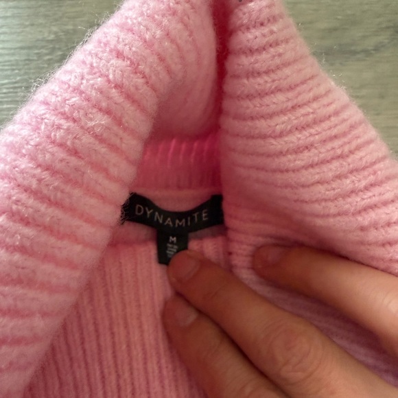 Dynamite Bubblegum Pink Turtleneck Sweater - Picture 2 of 2